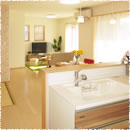 キッチンからの見通し確保