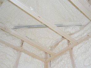 屋根への吹き付け